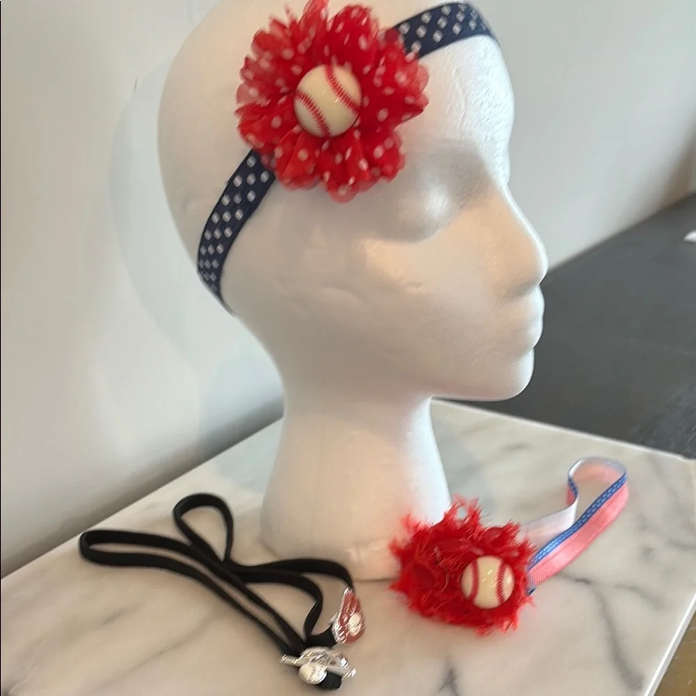 Red and Blue Hair Accessories with Patriotic Flair